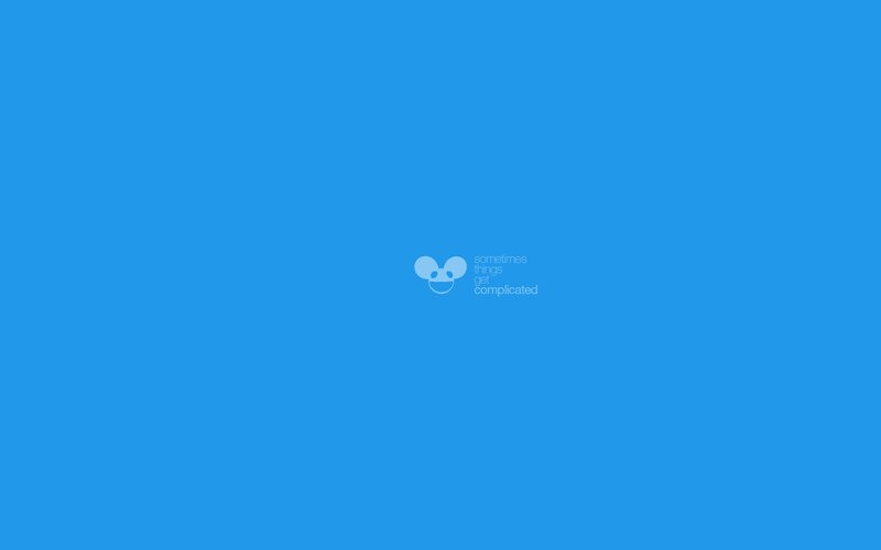 Deadmau5 Logo — Blue, Calm, Minimalist
