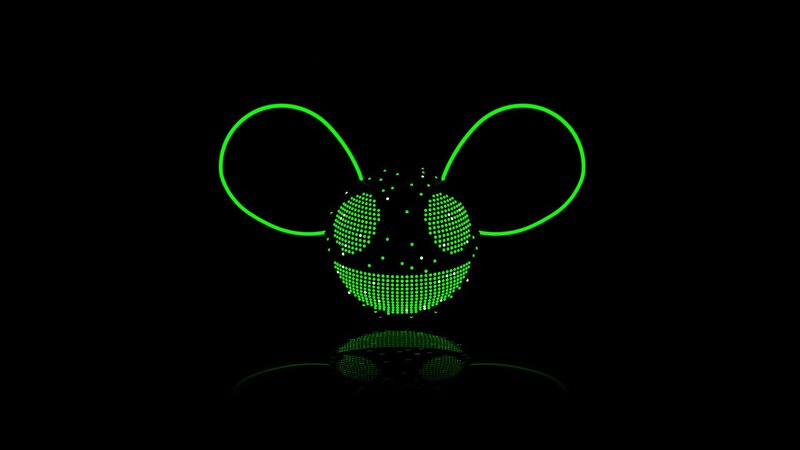 Deadmau5 logo neon green