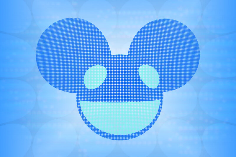 Deadmau5 logo on blue background