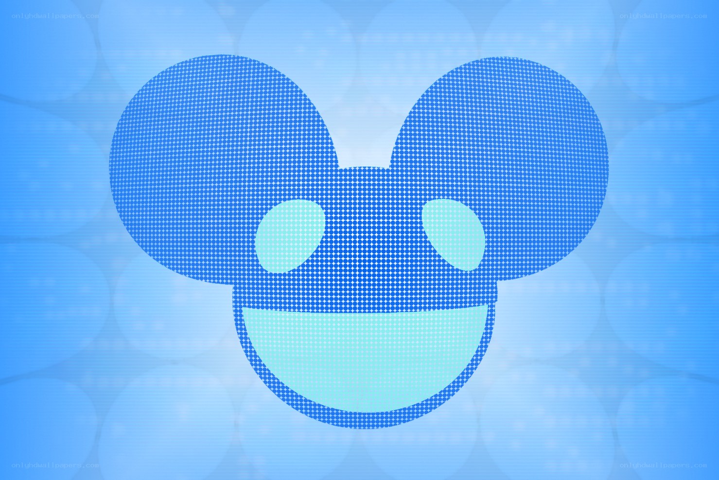 Deadmau5 logo on blue background