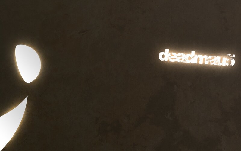deadmau5 logo on dark wall