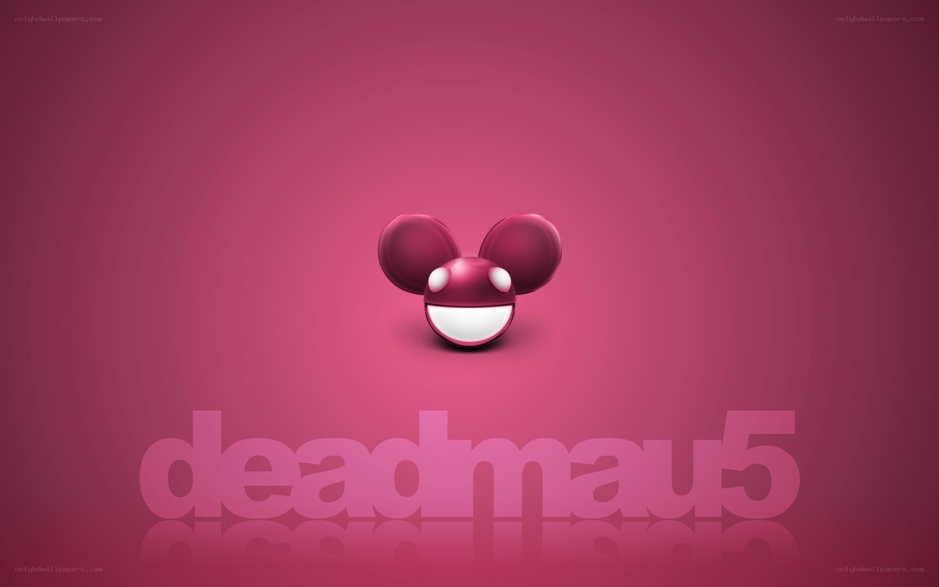 Deadmau5 logo on pink background