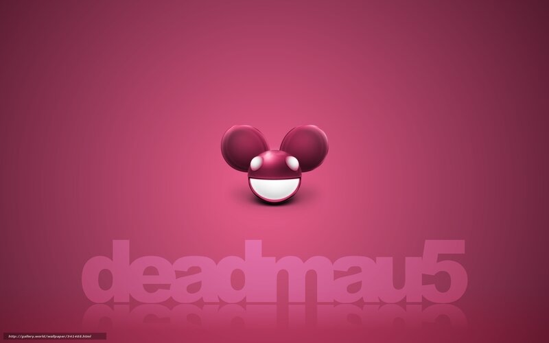 Deadmau5 logo on pink background