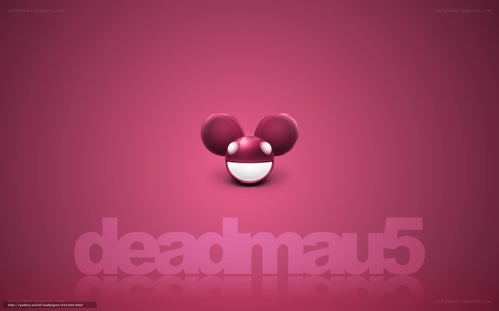 Deadmau5 logo on pink background