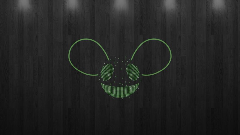 Deadmau5 logo on wood