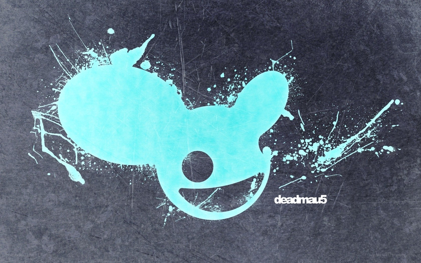 Deadmau5 logo splatter art