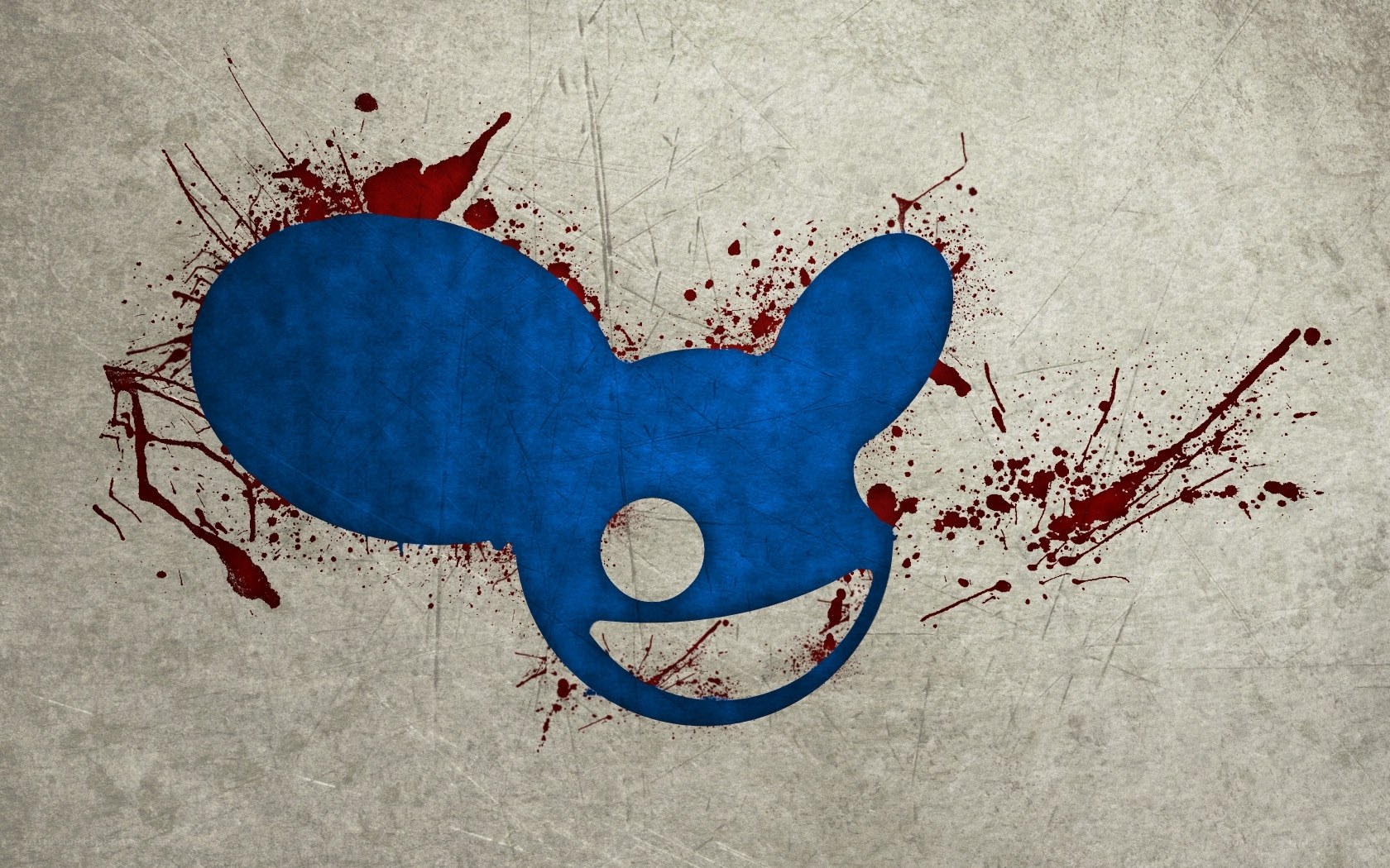 Deadmau5 logo with blood splatter