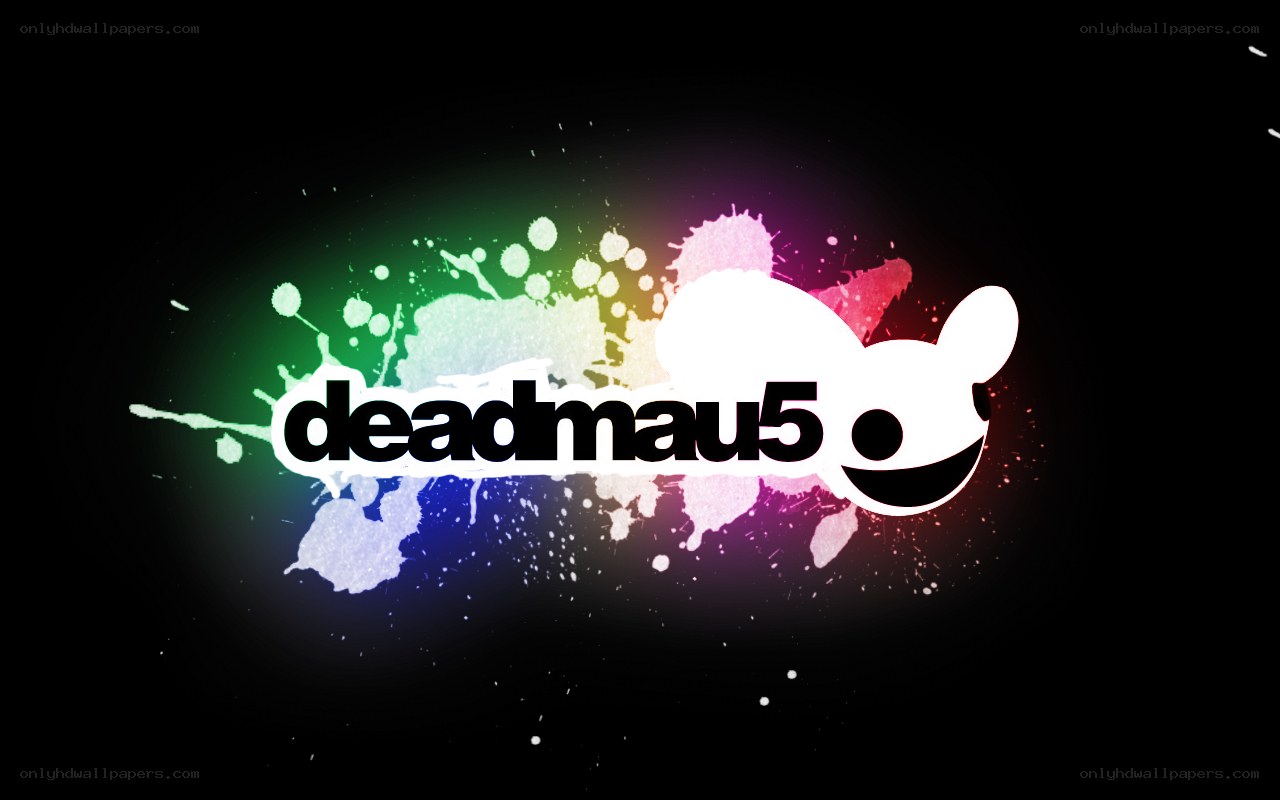 deadmau5 logo with colorful splashes