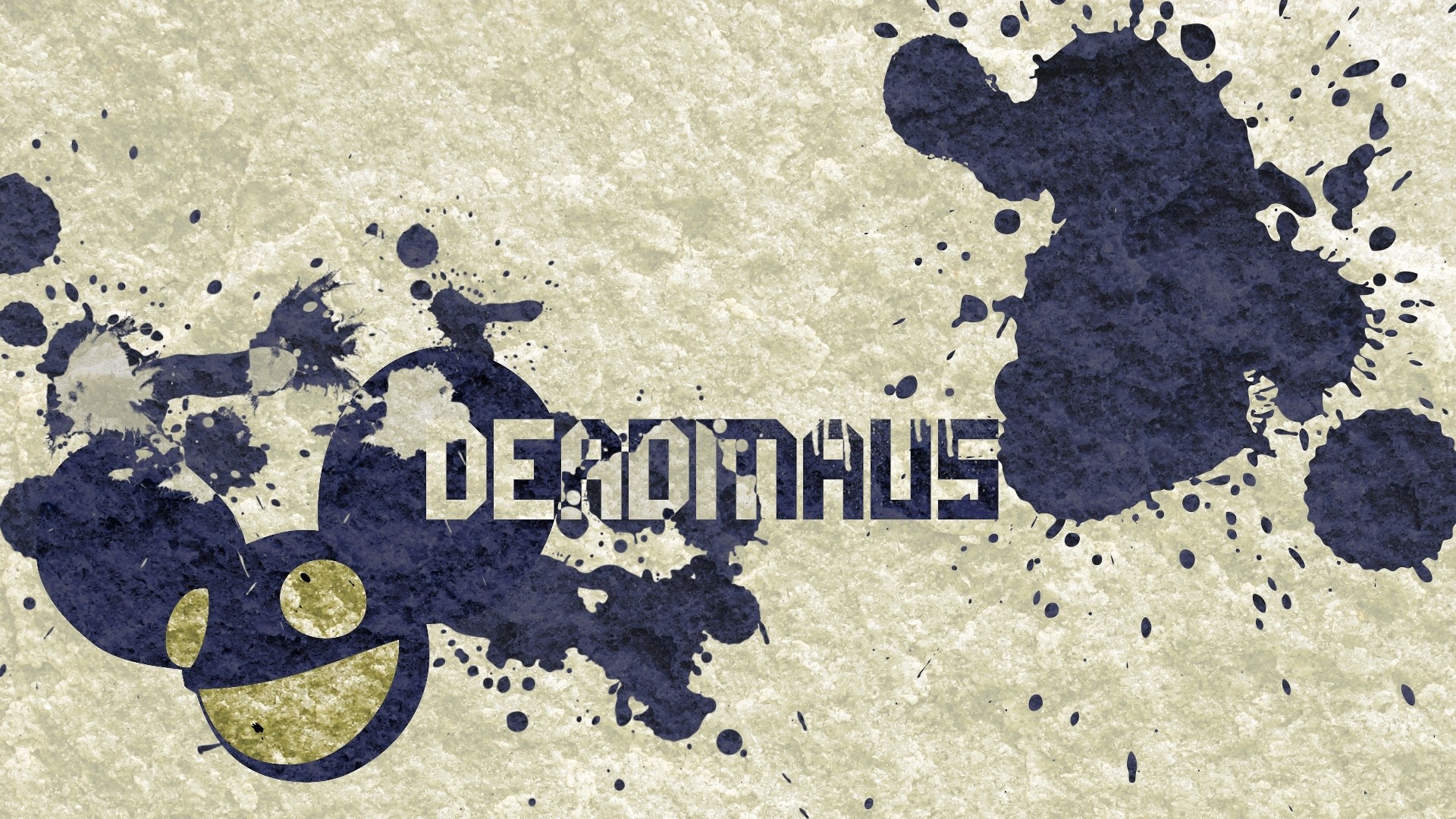 Deadmau5 logo with ink splatters