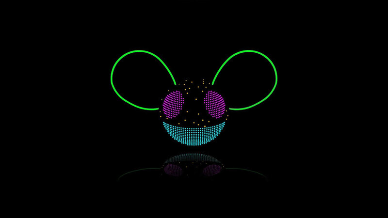 Deadmau5 logo with neon lights