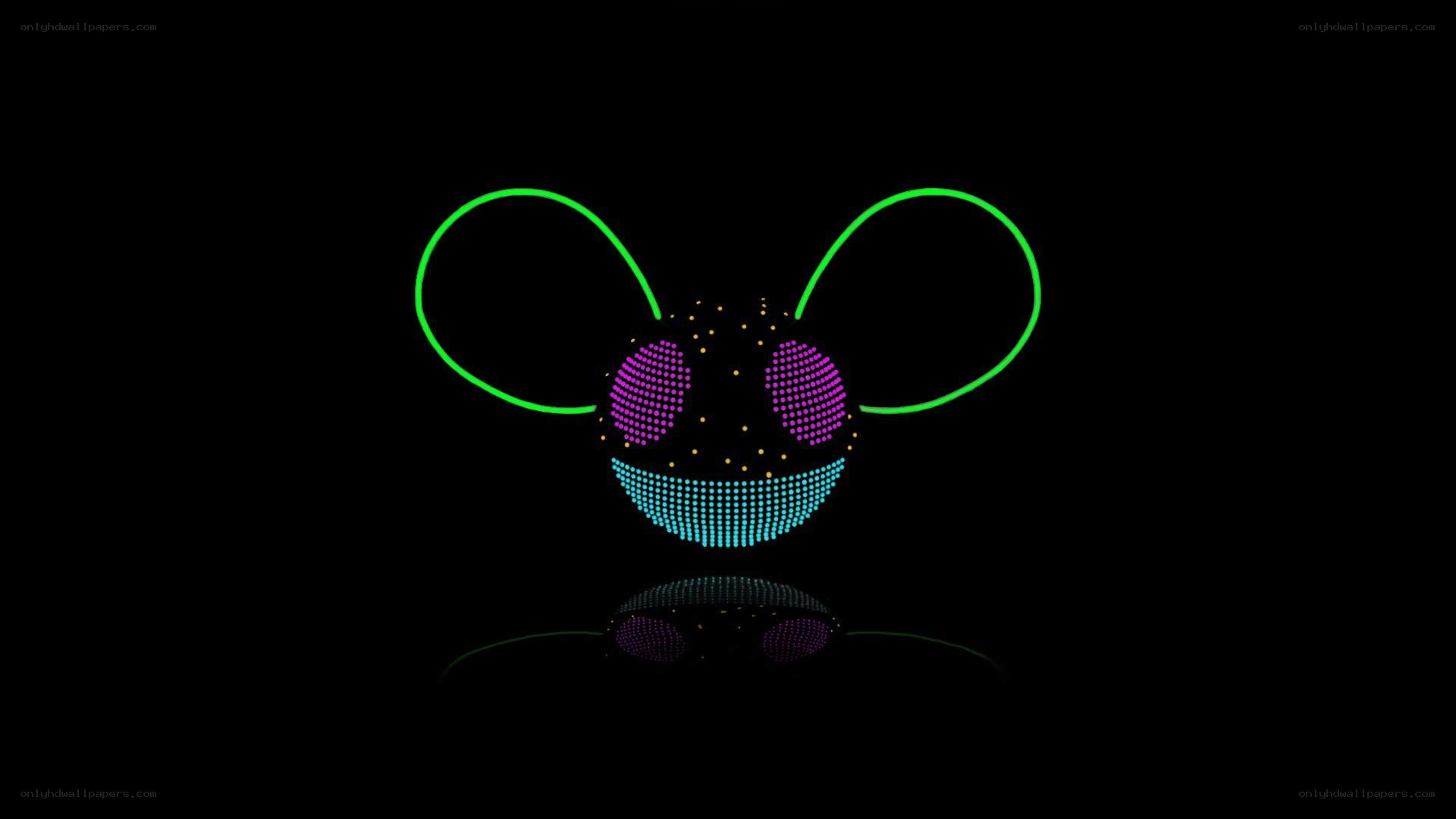 Deadmau5 logo with neon lights