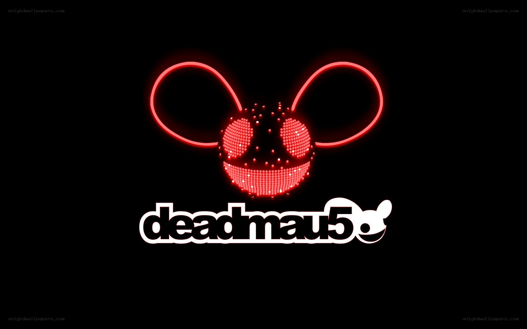 Deadmau5 logo with neon mouse head