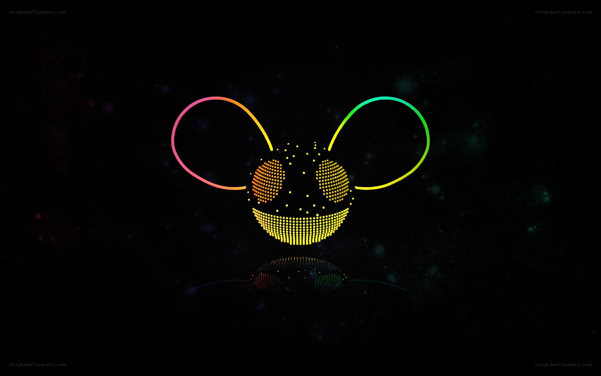 Deadmau5 logo with rainbow effect