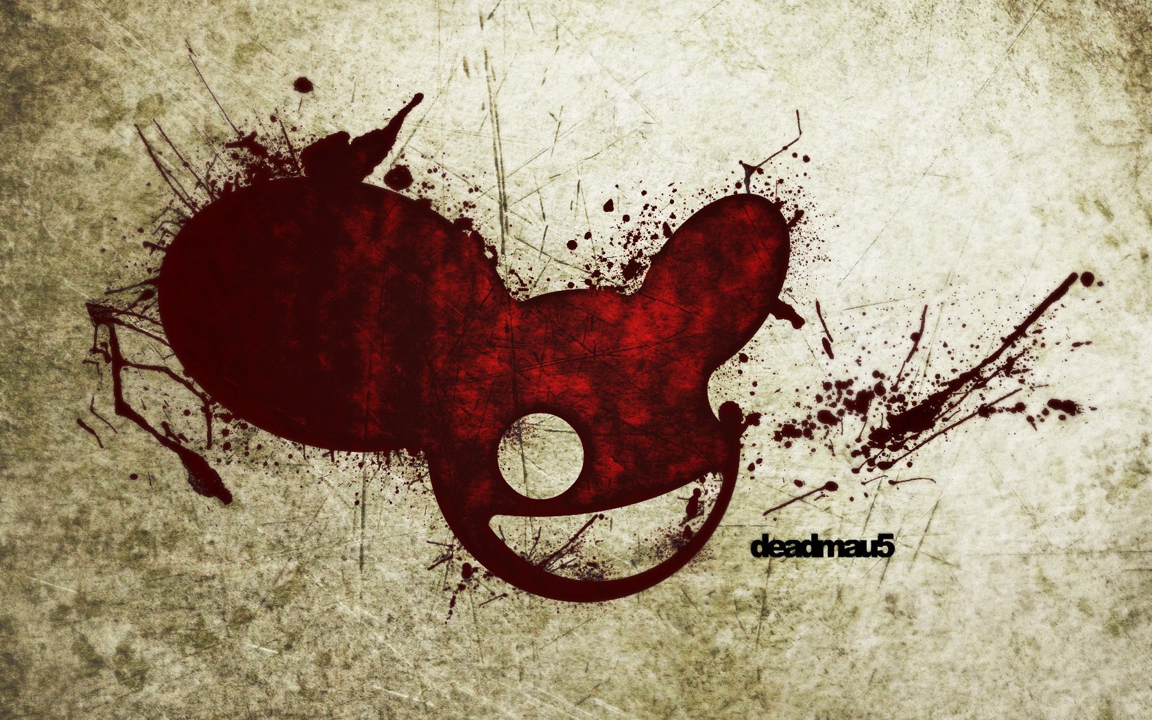 Deadmau5 logo with splatter effect
