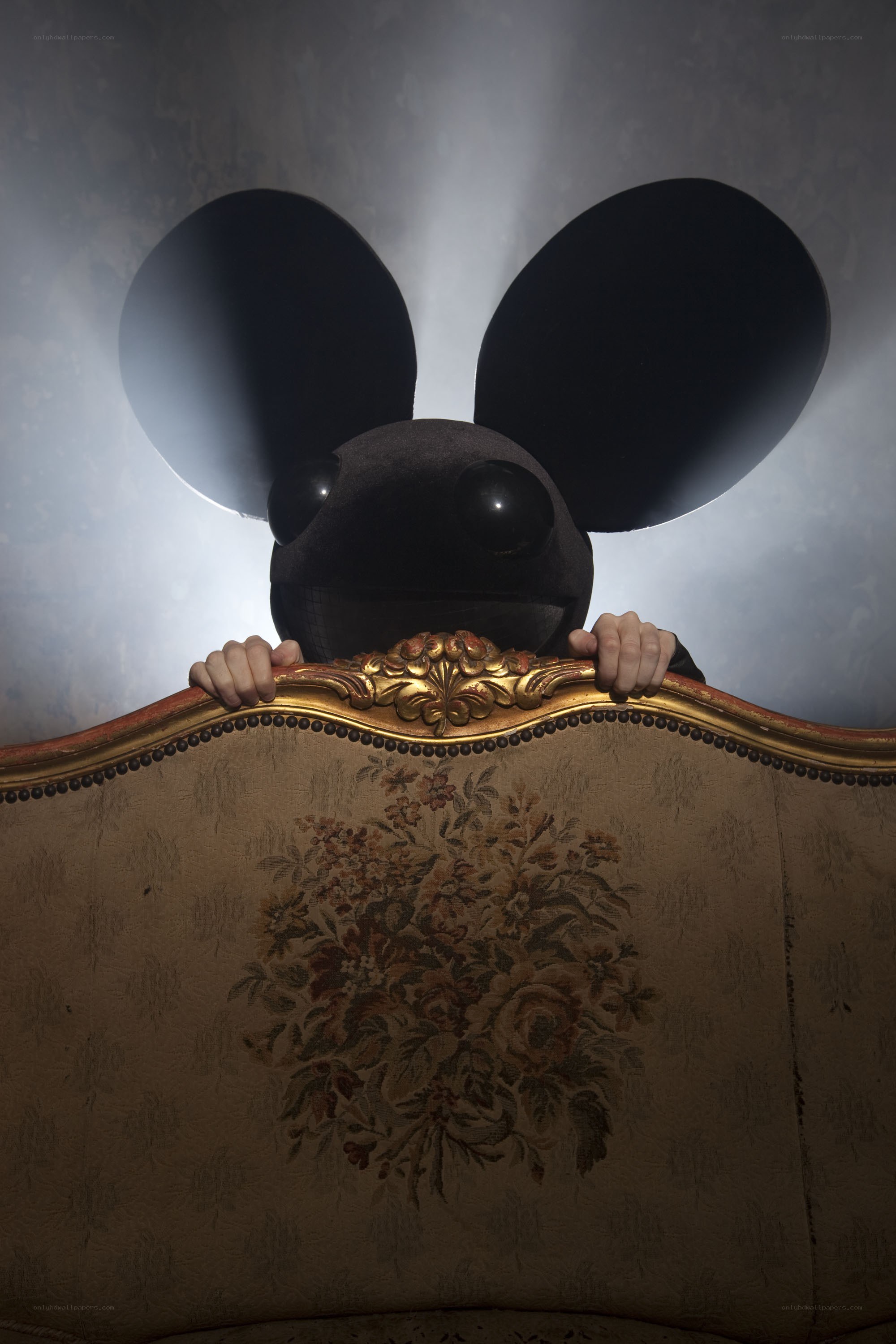 Deadmau5 on ornate couch