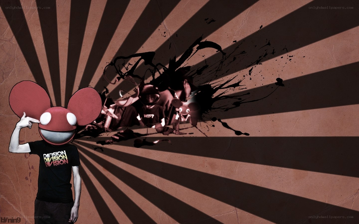 Deadmau5 with black ink splatter