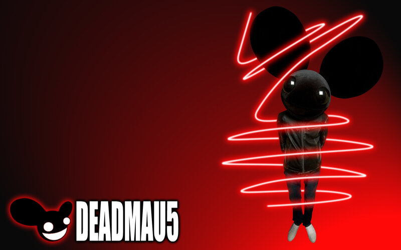 Deadmau5 with neon lights