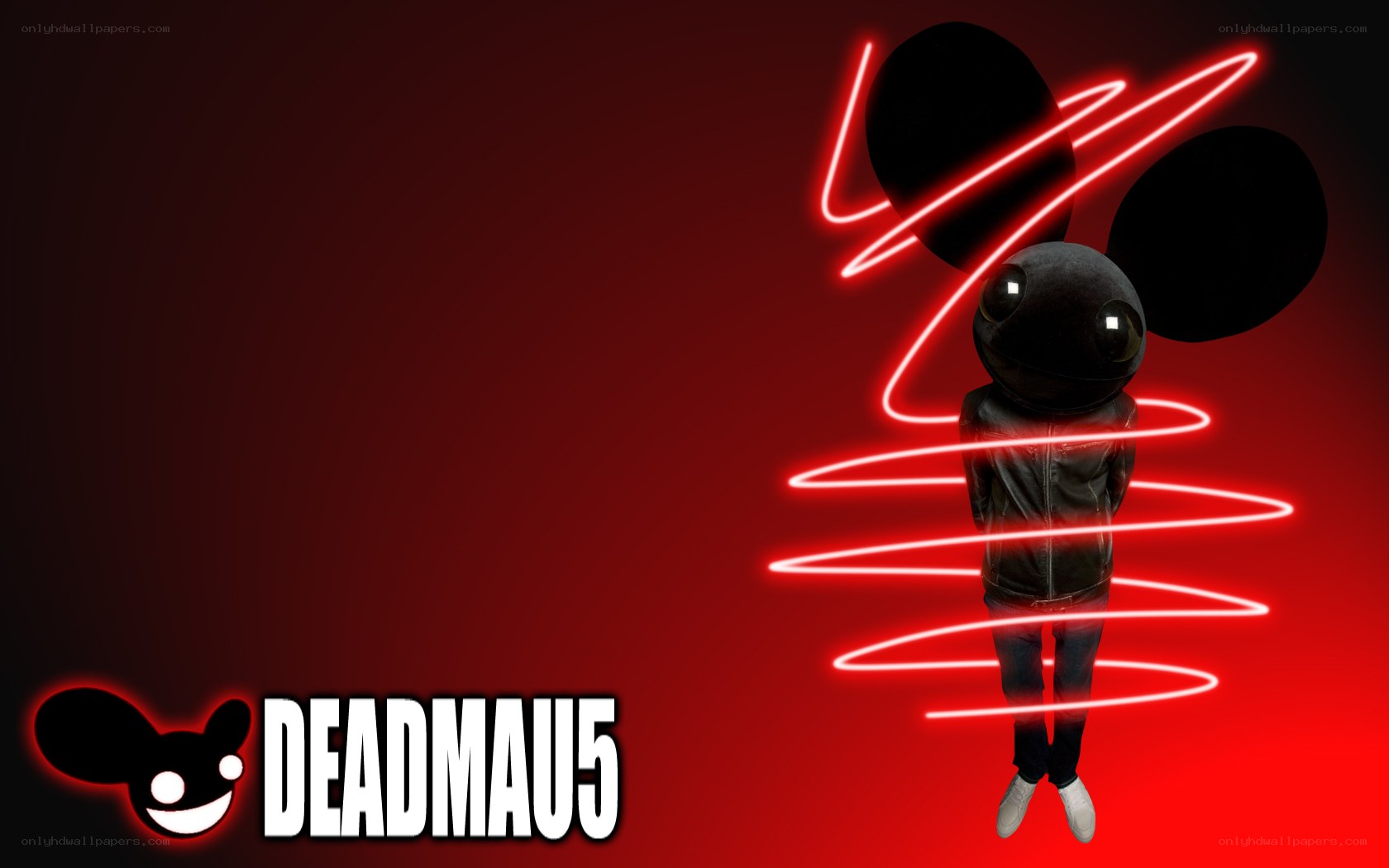 Deadmau5 with neon lights
