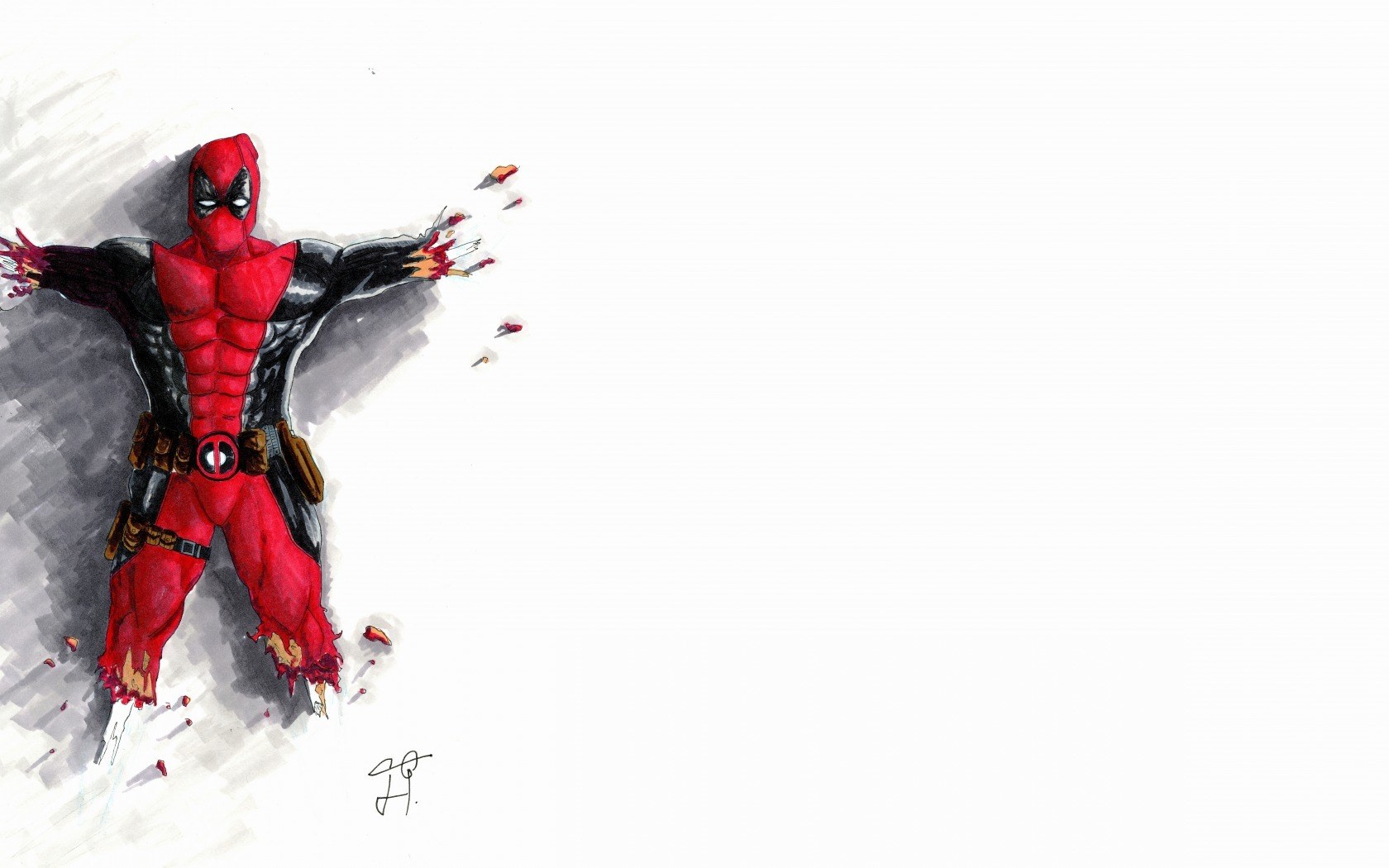 Deadpool action pose