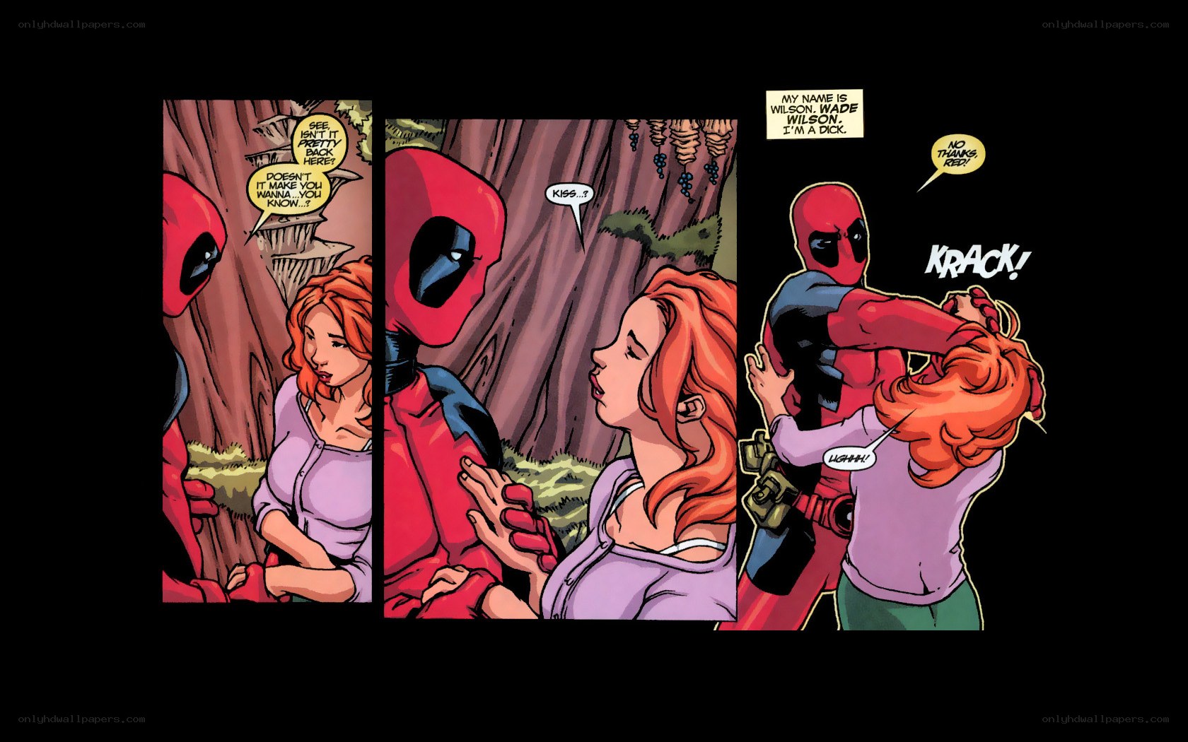 Deadpool and a woman