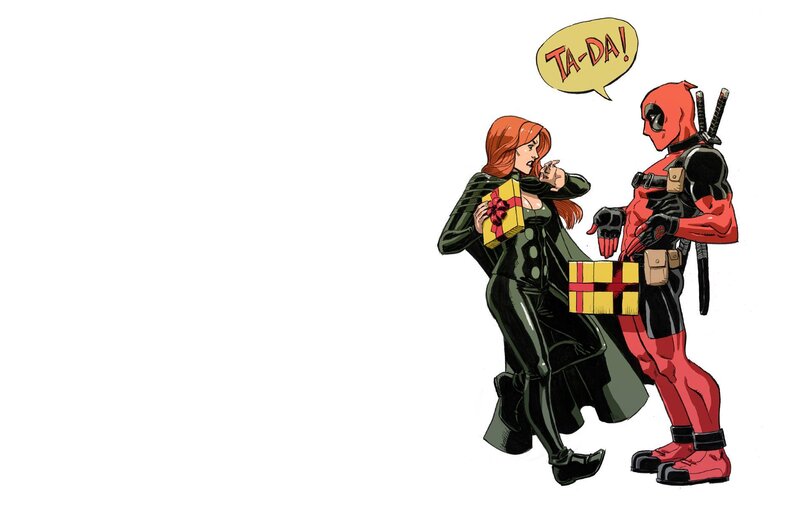 Deadpool and Black Widow — Red