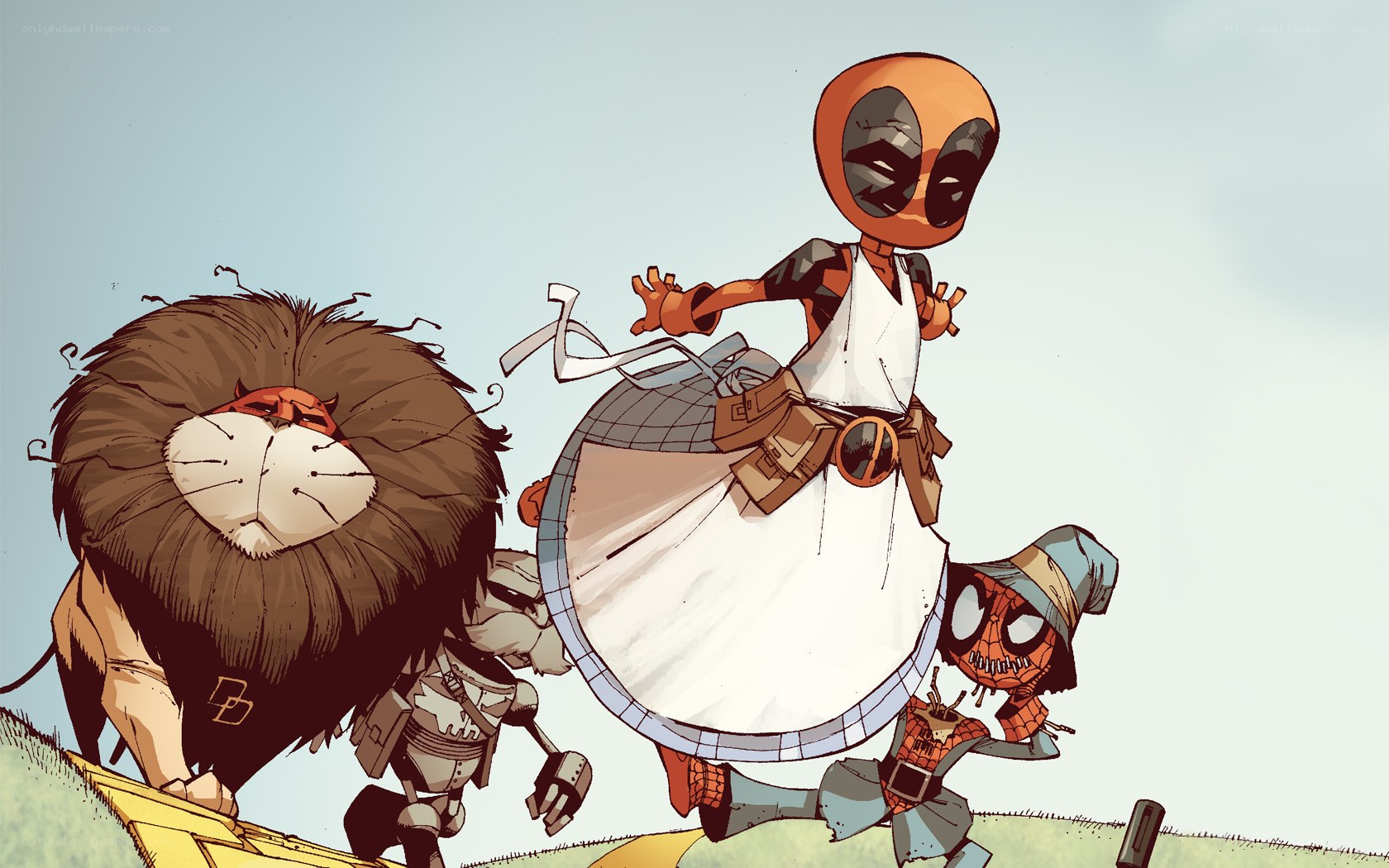 Deadpool and friends on a journey