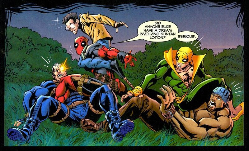 Deadpool and heroes in chaos