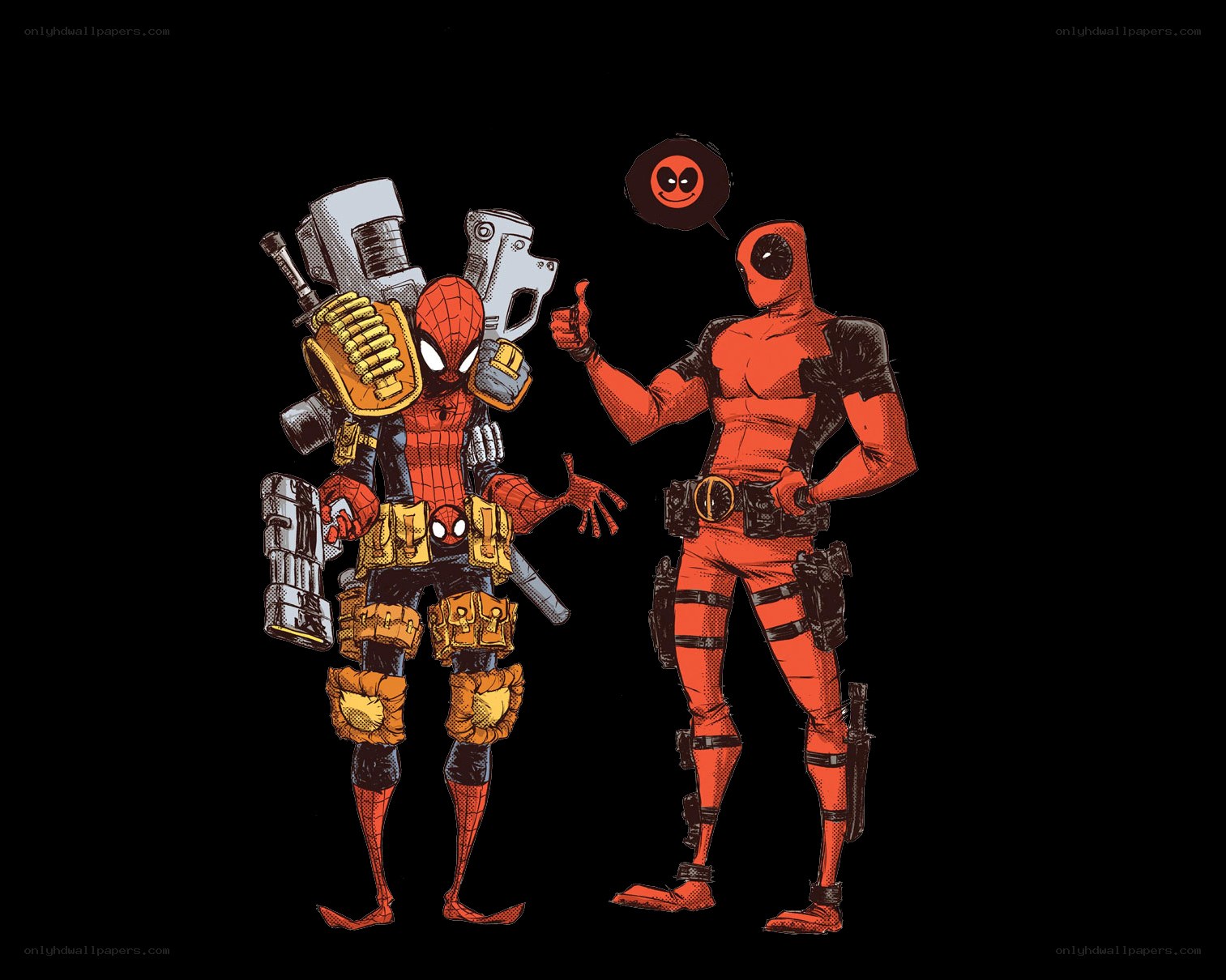 Deadpool and Spider-Man art