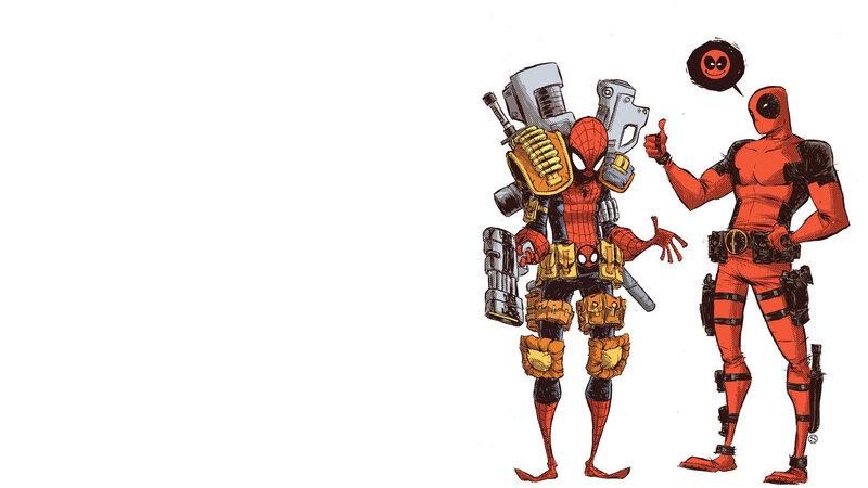 Deadpool and Spider-Man characters