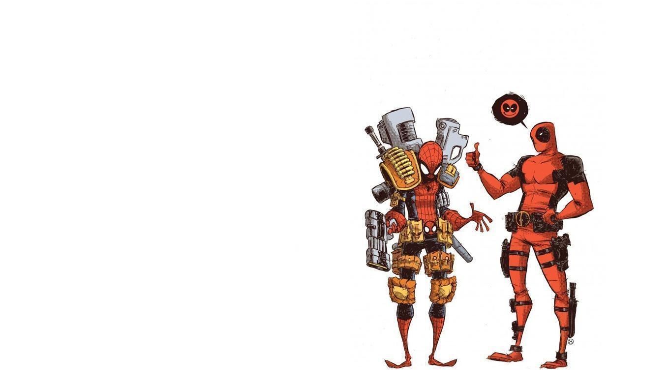 Deadpool and Spider-Man characters