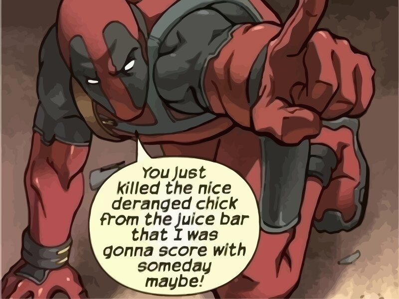 Deadpool angry comic panel