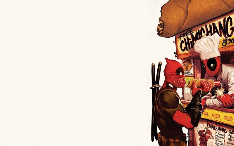 Deadpool at Food Stand