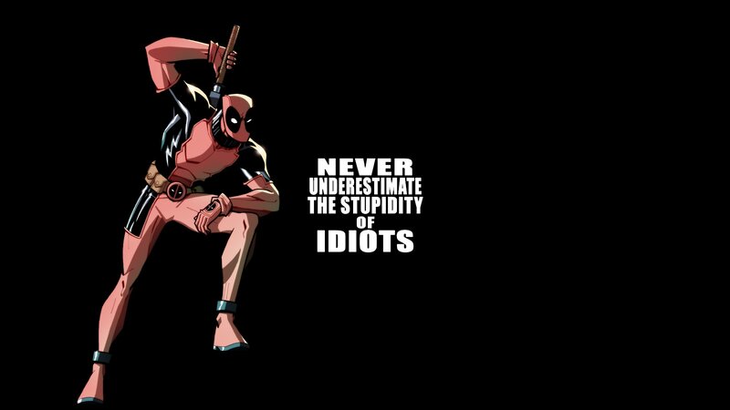 Deadpool Character — Black, Confident, Comic