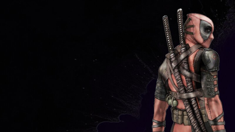 Deadpool Character — Black, Dramatic, Night, Digital Art