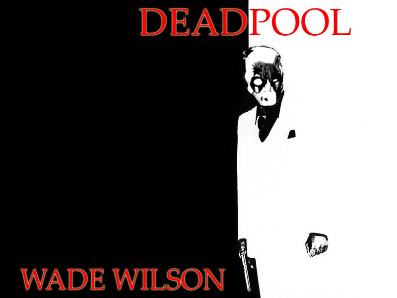 Deadpool Character — Black, Dramatic
