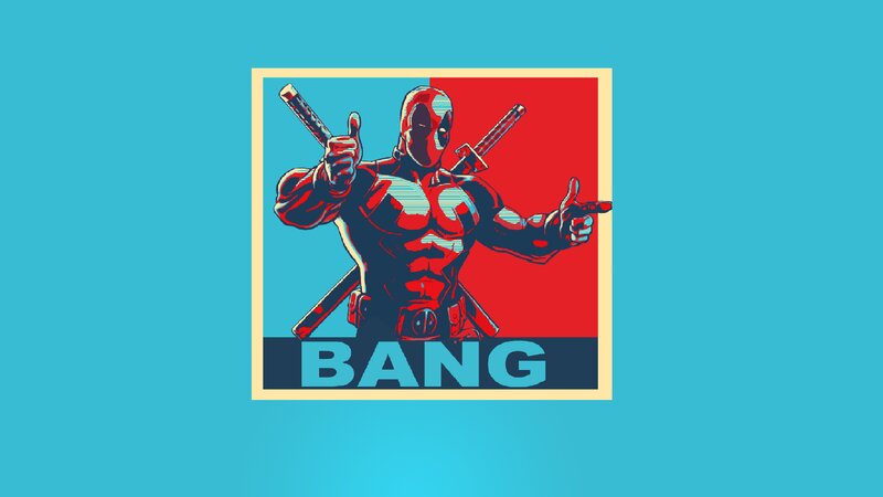 Deadpool Character — Blue, Confident