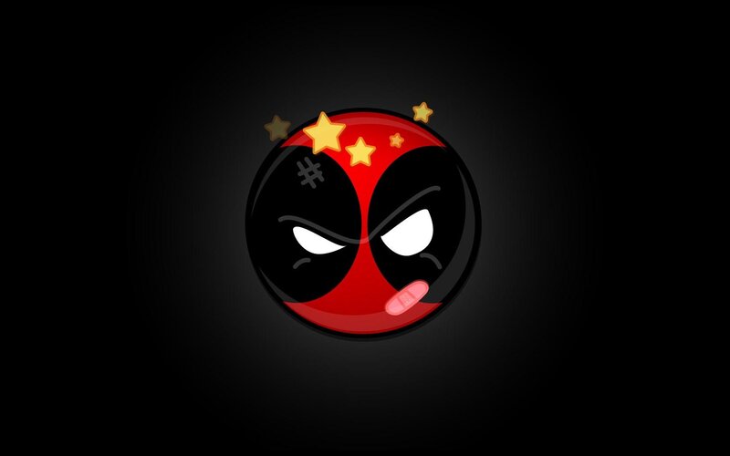 Deadpool Character Face — Black, Aggressive, Digital Art