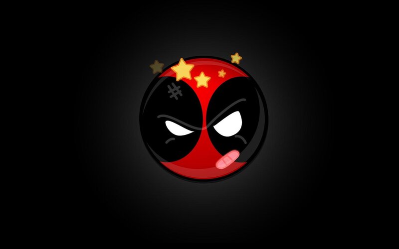 Deadpool Character Face — Black