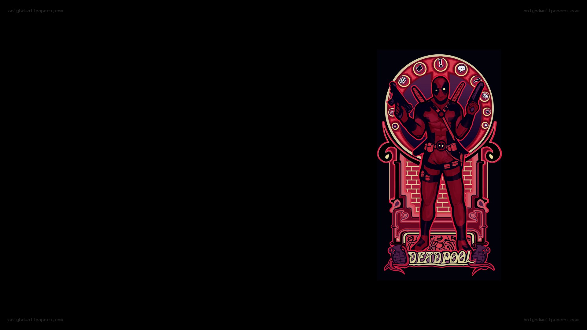 Deadpool character illustration