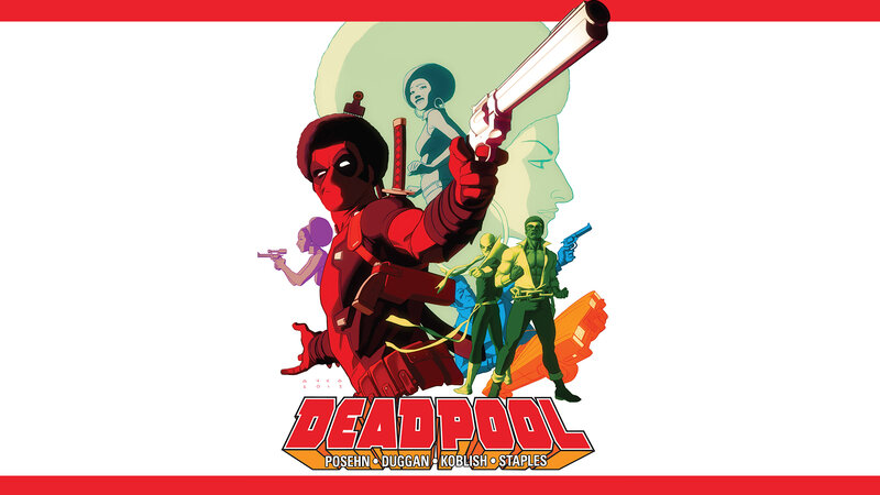 Deadpool Character Illustration — Red, Action-packed