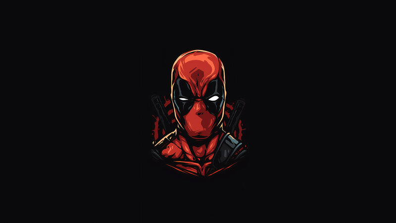 Deadpool Character Portrait — Red, Dark