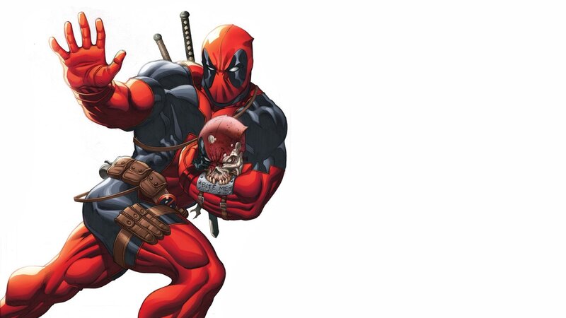 Deadpool Character — Red, Aggressive, Comic, Skull