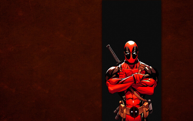 Deadpool Character — Red, Confident, Comic, Sword