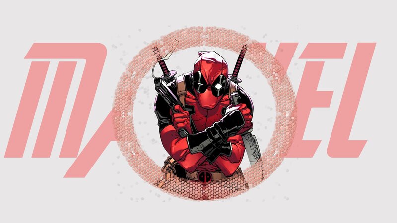 Deadpool Character — Red, Confident, Comic, Swords, Guns