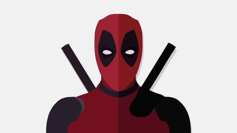 Deadpool Character — Red, Confident, Vector Art, Mask