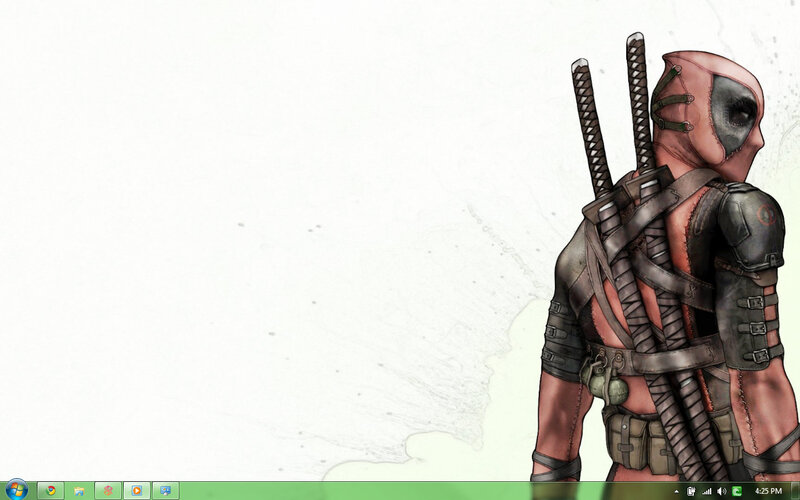 Deadpool Character — Red, Dramatic, Comic, Swords, Backpack, Mask