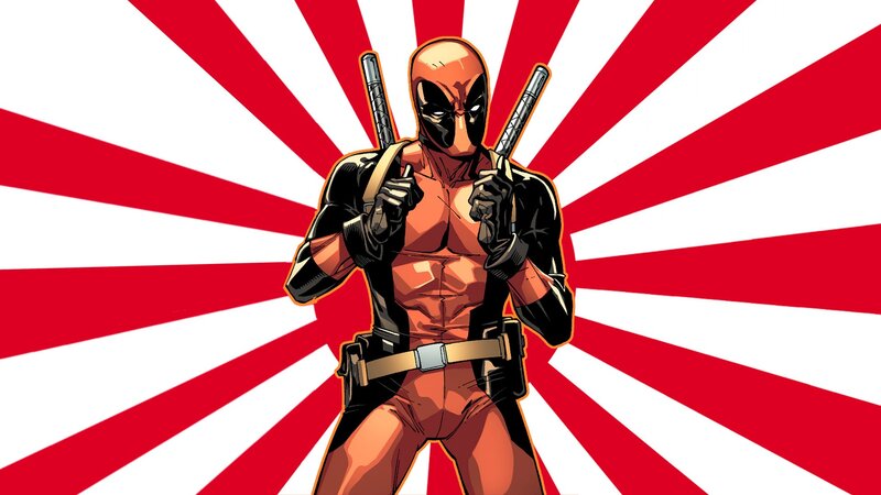 Deadpool Character — Red, Dramatic, Comic, Swords, Belt