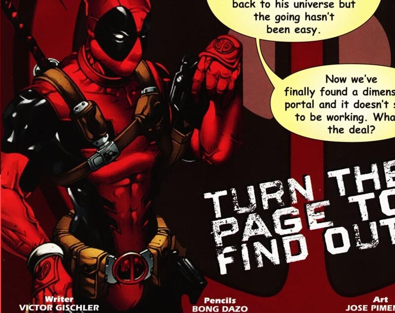 Deadpool Character — Red, Dramatic, Comic