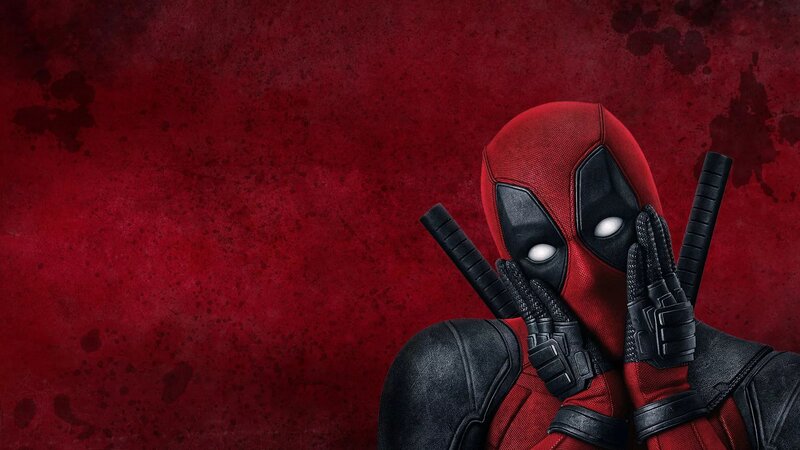 Deadpool Character — Red, Dramatic, Digital Art, Swords, Mask, Gloves