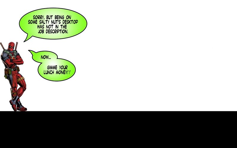 Deadpool Character — Red, Humorous, Comic, Speech Bubbles